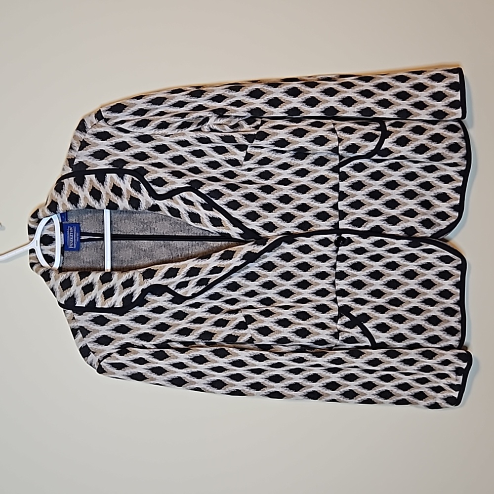 Pendleton Cotton Patterned Knit Blazer - image 1